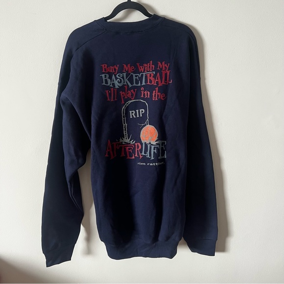 Vintage Y2K Rim Rattler Bury Me With My Basketball Oversized Crewneck VTG - Picture 7 of 8